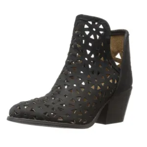 Musse &amp; Cloud | Women's black perforated cut out Athena ankle boots, size 8