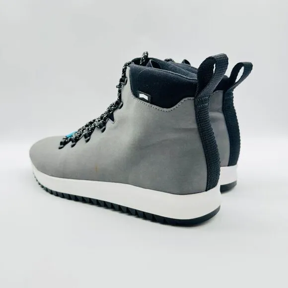 Native Shoes Mens 11 Gray White Apex Dublin Hiking Style Ankle Boots Comfort