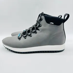 Native Shoes Mens 11 Gray White Apex Dublin Hiking Style Ankle Boots Comfort