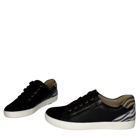 Naturalizer Leather Sneaker Size 10 Black Lace Up Macayla Casual Shoes