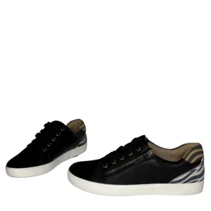 Naturalizer Leather Sneaker Size 10 Black Lace Up Macayla Casual Shoes