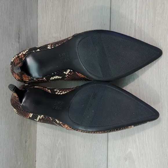 Naturalizer Womens Evan Snake Ankle Leather Pointed Toe Heels Shoes sz 9M
