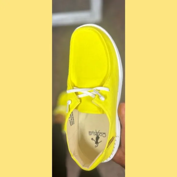 Neon Yellow Shoes