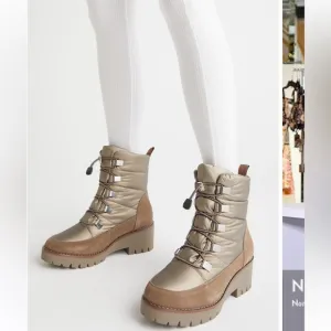 NEW $150 Blondo Dapper waterproof lace up winter rain snow boots women sz 7.5