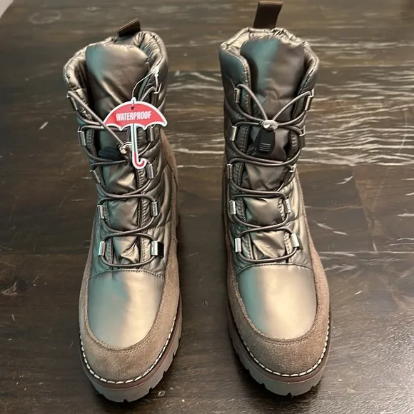 NEW $150 Blondo Dapper waterproof lace up winter rain snow boots women sz 7.5