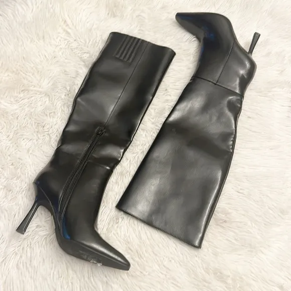 NEW $215 Jeffrey Campbell Sincerely Black stiletto boots women size 5.5