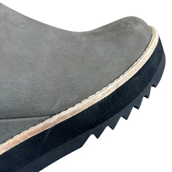 NEW $250 Sz 6.5 Women Eileen Fisher Caddy Nubuck Leather Chelsea Wedge Boots