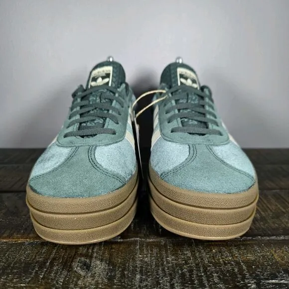 NEW Adidas Gazelle Bold Womens Size 7 Platform Sneakers Shoes Green Brown IG4391