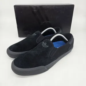 New Adidas Shmoofoil Slip-On Skateboarding Shoes 'Black Carbon' Size M11/W12
