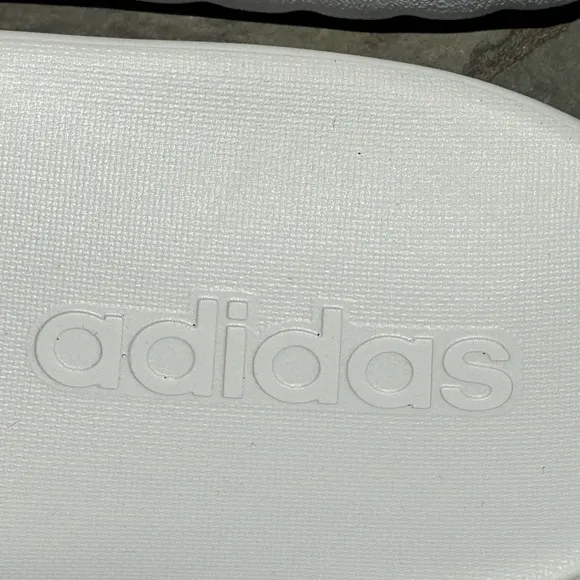 NEW ADIDAS Women’s White Silver Adilette Platform Slides - Sizes 10; 11