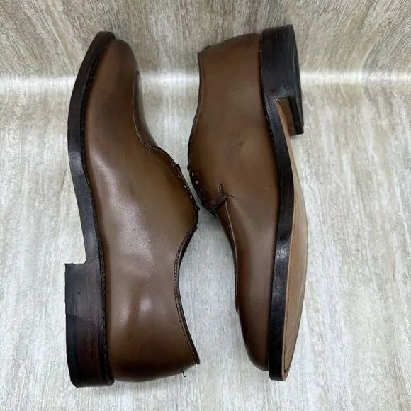 NEW Alan‎ Edmonds Shoes Delray Mens Size 7 MSRP $374.99 Coffee Color Split Toe