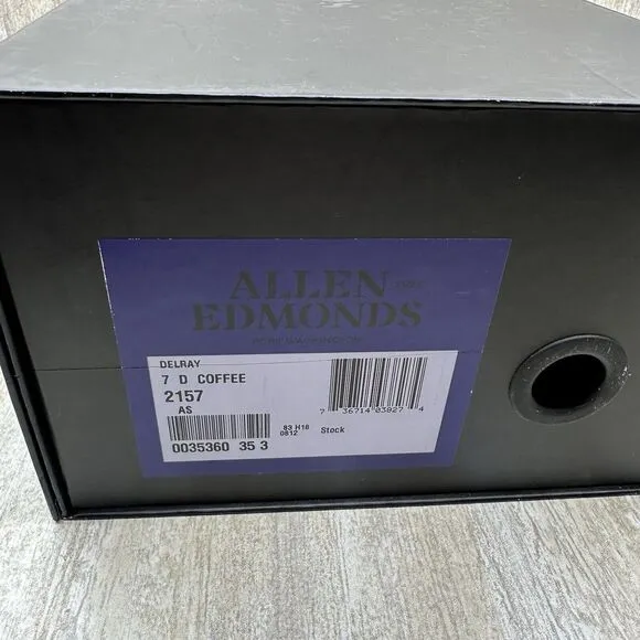 NEW Alan‎ Edmonds Shoes Delray Mens Size 7 MSRP $374.99 Coffee Color Split Toe