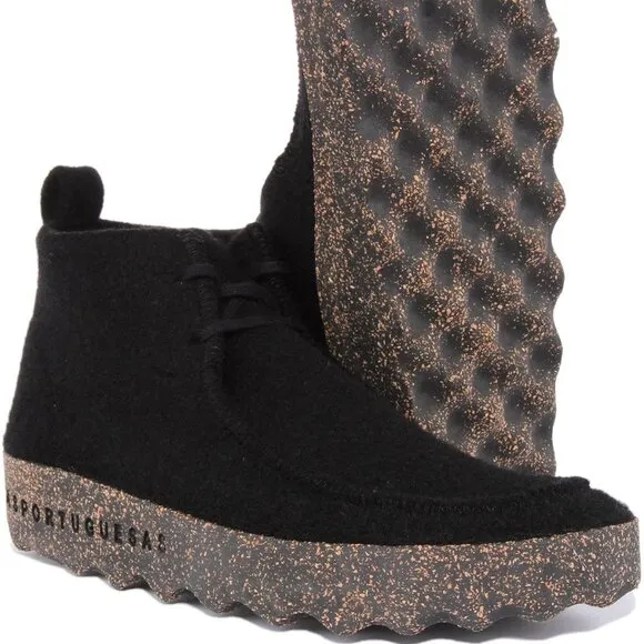 NEW ASPORTUGUESAS Made In Portugal Cody Sneaker Boots Black for women 663tn