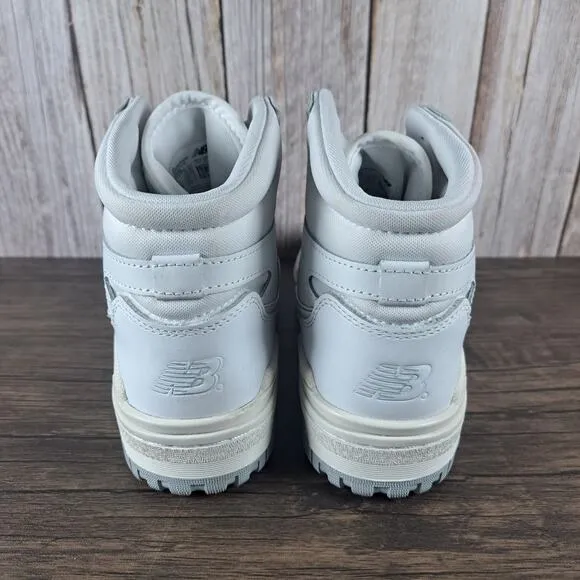 New Balance 650 High Casual Sneaker White Gray Men's Sz 8 Women's Sz 9.5 (GUC)