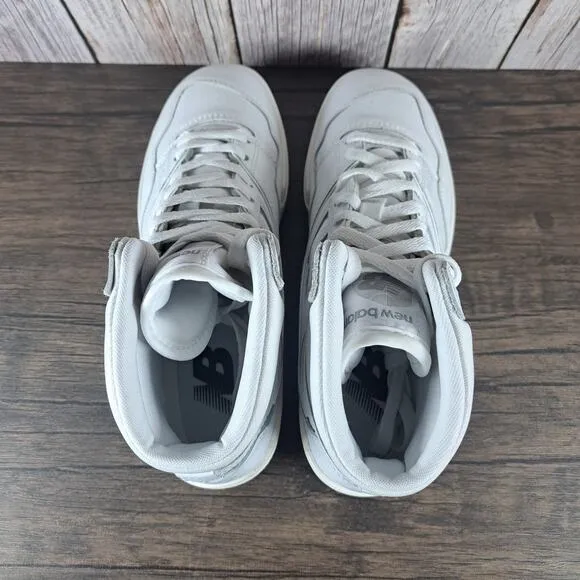 New Balance 650 High Casual Sneaker White Gray Men's Sz 8 Women's Sz 9.5 (GUC)