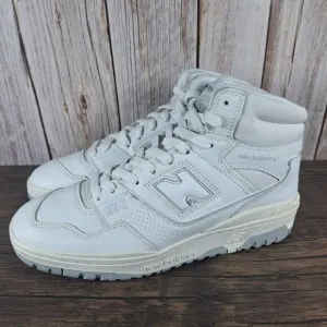 New Balance 650 High Casual Sneaker White Gray Men's Sz 8 Women's Sz 9.5 (GUC)