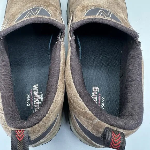 New Balance 756v2 Brown Tan Suede Slip-on Walking Hiking Shoes Size Men's 12 D