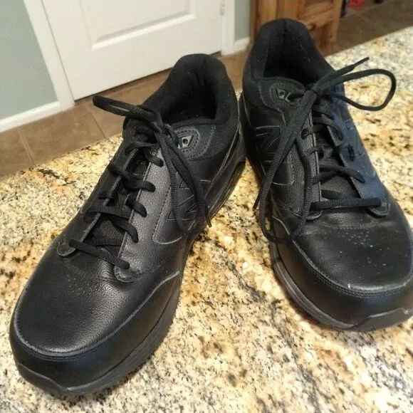 New Balance 928 V3 MW928BK3 Black Leather Casual Shoes Sneakers Men's US 12 EUC
