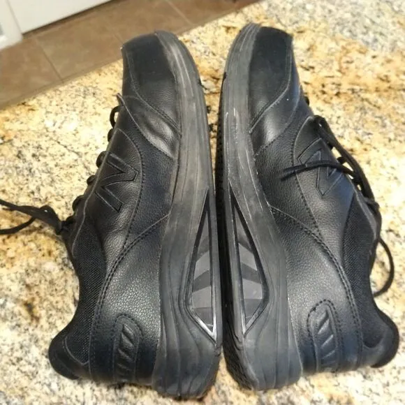 New Balance 928 V3 MW928BK3 Black Leather Casual Shoes Sneakers Men's US 12 EUC