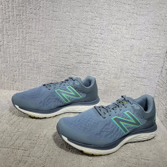 New Balance Fresh Foam M680LL7 Mens Size 11 Ocean Gray Running Sneakers Shoes