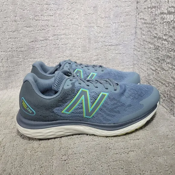 New Balance Fresh Foam M680LL7 Mens Size 11 Ocean Gray Running Sneakers Shoes