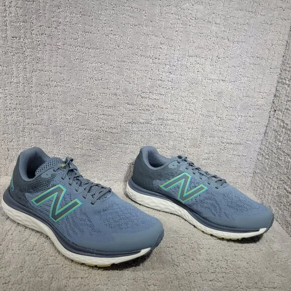 New Balance Fresh Foam M680LL7 Mens Size 11 Ocean Gray Running Sneakers Shoes
