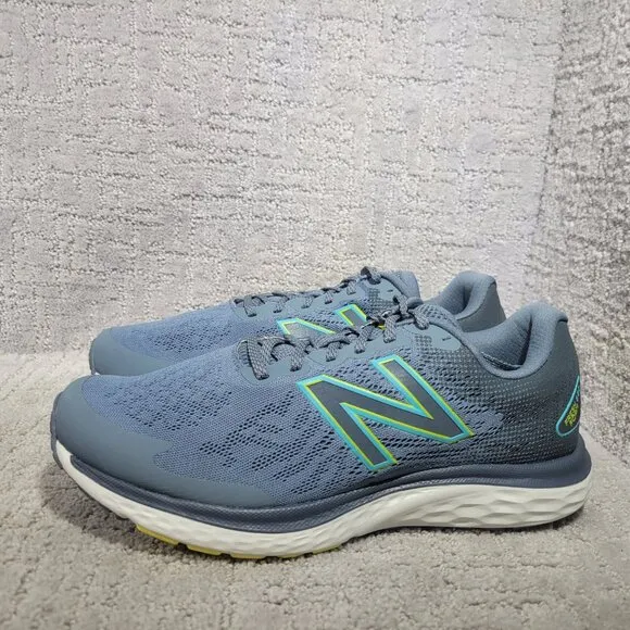 New Balance Fresh Foam M680LL7 Mens Size 11 Ocean Gray Running Sneakers Shoes