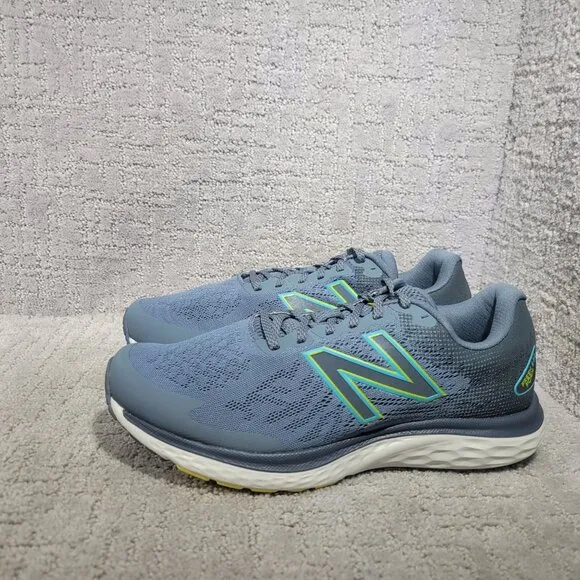 New Balance Fresh Foam M680LL7 Mens Size 11 Ocean Gray Running Sneakers Shoes