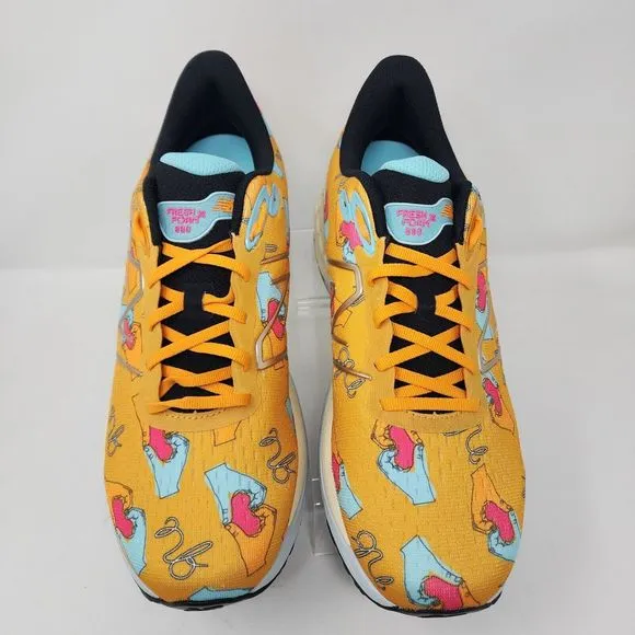 New Balance Running Shoes Mens 10.5 Yellow Fresh Foam 880 Lace Up Logo Sneakers