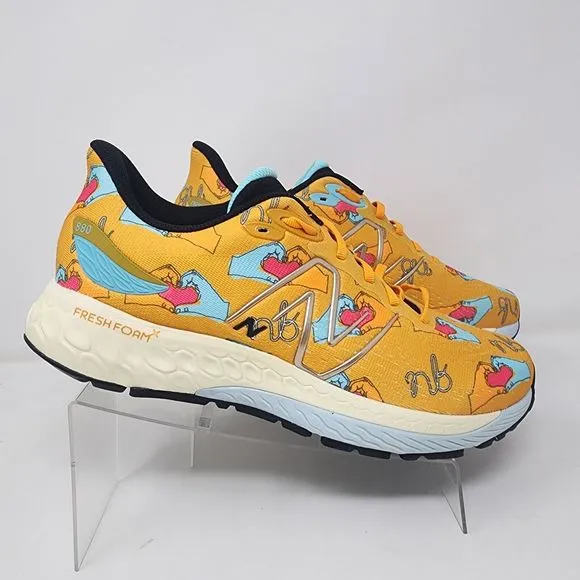 New Balance Running Shoes Mens 10.5 Yellow Fresh Foam 880 Lace Up Logo Sneakers