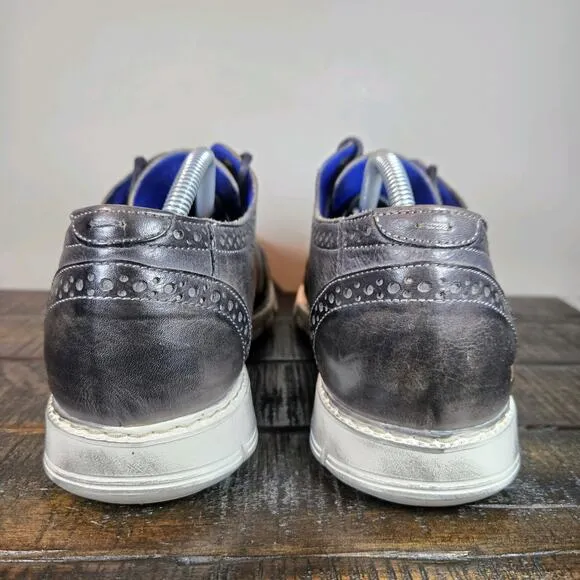 NEW BED STU Cayuga II Mens Size 10 Oxford Sneakers Organic Leather Gray White