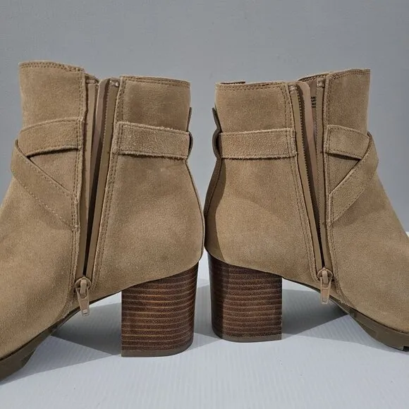NEW Blondo Tamzin Ankle Boot Waterproof Tan Suede Size 8.5