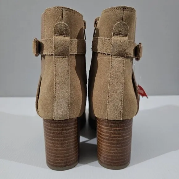 NEW Blondo Tamzin Ankle Boot Waterproof Tan Suede Size 8.5