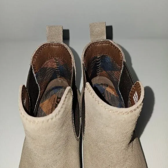 NEW Born Cove Chelsea Ankle Bootie Waterproof Taupe Suede Leather Size 10