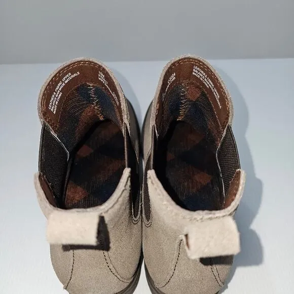 NEW Born Cove Chelsea Ankle Bootie Waterproof Taupe Suede Leather Size 10