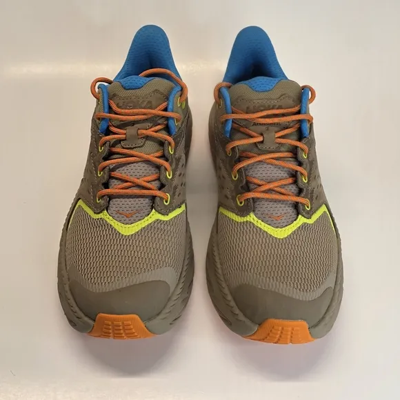 New Boys' Hoka One Anacapa 2 Low GTX Hiking Sneaker Dune Vibrant Orange Size 6&amp;7