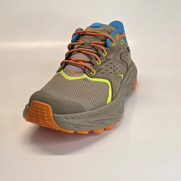 New Boys' Hoka One Anacapa 2 Low GTX Hiking Sneaker Dune Vibrant Orange Size 6&amp;7