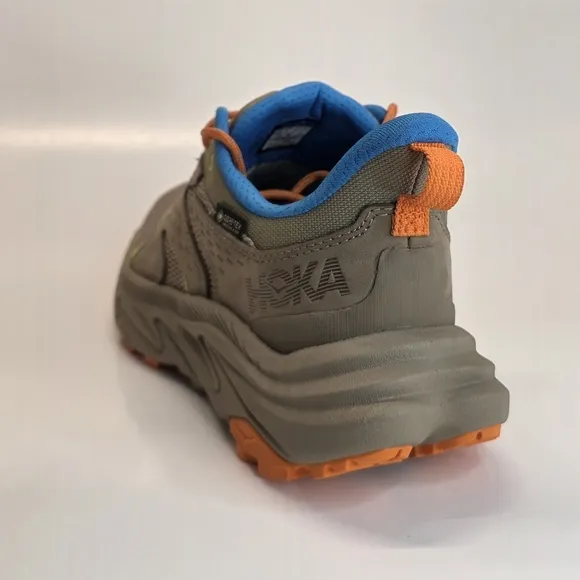 New Boys' Hoka One Anacapa 2 Low GTX Hiking Sneaker Dune Vibrant Orange Size 6&amp;7