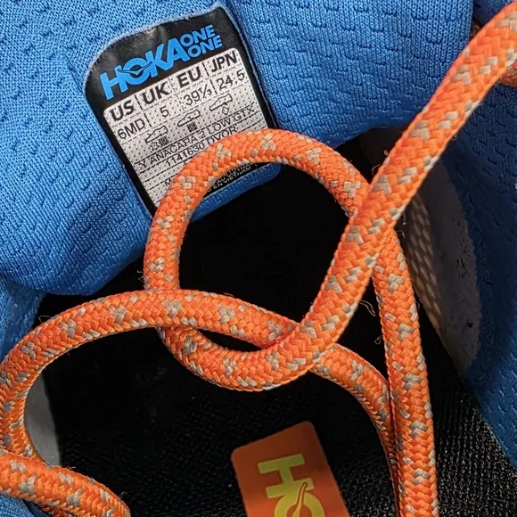 New Boys' Hoka One Anacapa 2 Low GTX Hiking Sneaker Dune Vibrant Orange Size 6&amp;7