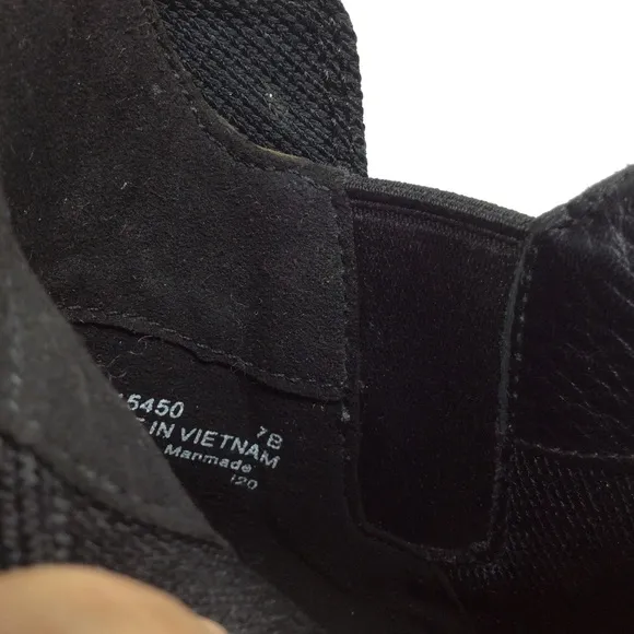 New Cole Haan Zerogrand Explorer Black Leather Wedge Lace Up Boots Women 7