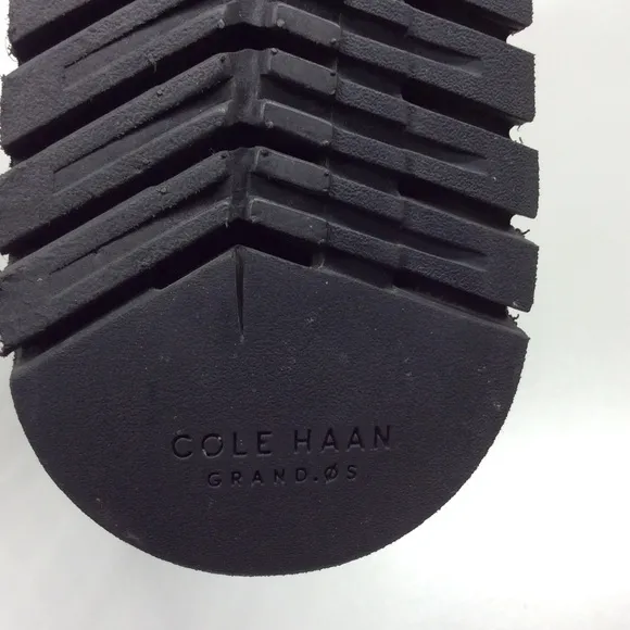New Cole Haan Zerogrand Explorer Black Leather Wedge Lace Up Boots Women 7