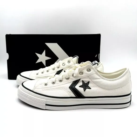 NEW Converse Star Player 76 Ox Unisex Low Shoes Vintage White / Black