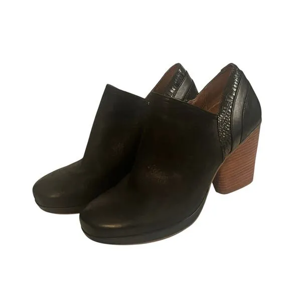 NEW Dansko Marcia Ankle Boots Clogs •Women 41/ 10• Leather Black Booties $189