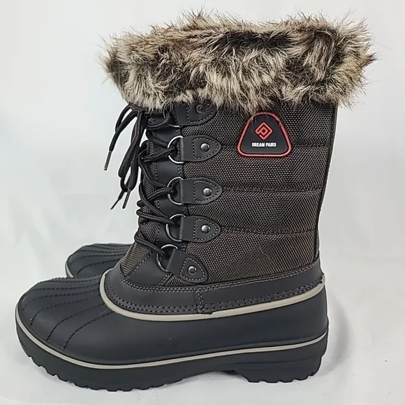 NEW DREAM PAIRS Women DP Canada Snow Boots Warm Fur Lined Waterproof Boots Sz 5