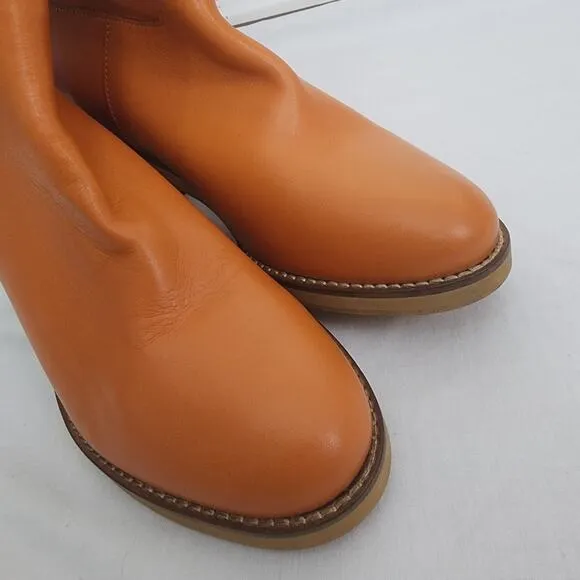 NEW Free People Leather Tabby Ankle Boot Tuscan Tan