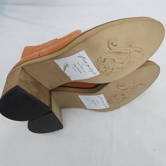 NEW Free People Leather Tabby Ankle Boot Tuscan Tan