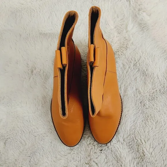 NEW Free People Leather Tabby Ankle Boot Tuscan Tan