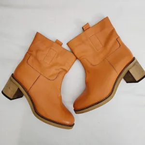 NEW Free People Leather Tabby Ankle Boot Tuscan Tan