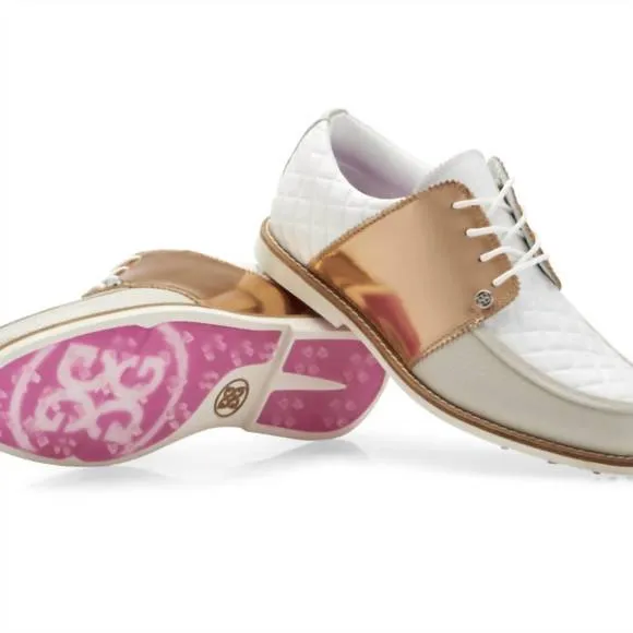 NEW G/FORE women's quilted gallivanter golf shoes in rose gold