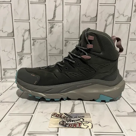 New Hoka One Kaha 2 GTX Mid Gore-Tex Waterproof Boots Hiking Trail Grey Womens